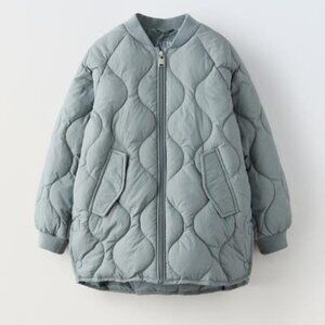 Zara  PADDED BOMBER Blue / Steel | 8-9 years